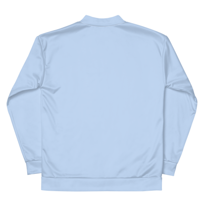 Michigan Upper Peninsula Bomber Jacket (w/ Large Azure UP Outline) | Light Blue