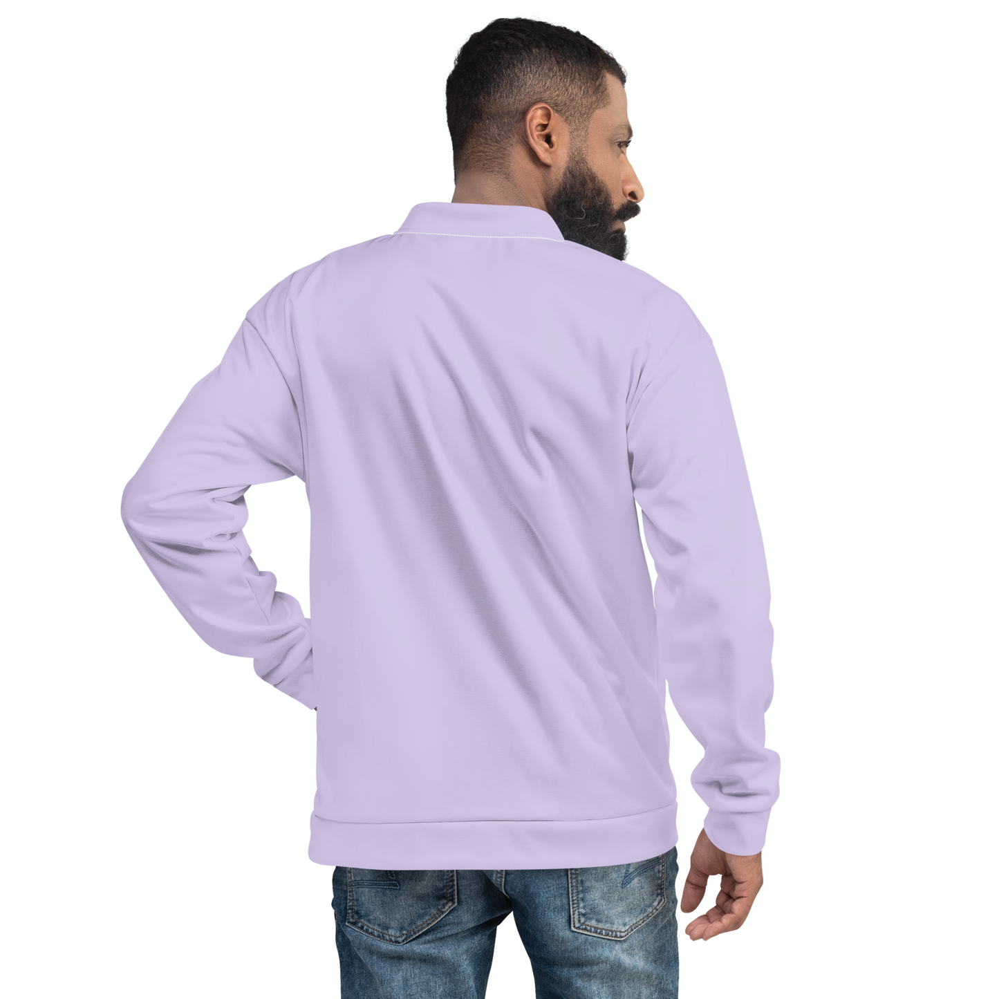 Michigan Upper Peninsula Bomber Jacket (w/ Large Azure UP Outline) | Lavender