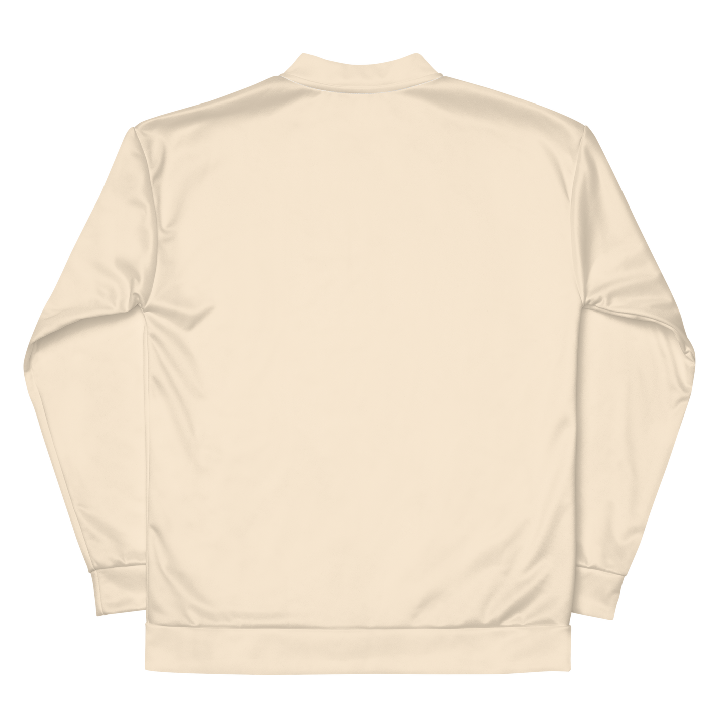 Michigan Upper Peninsula Bomber Jacket (w/ Large Green UP Outline) | Champagne White