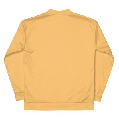 Michigan Upper Peninsula Bomber Jacket (w/ Large Green UP Outline) | Apricot Color