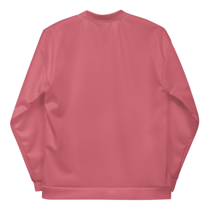 Michigan Upper Peninsula Bomber Jacket (w/ Large Green UP Outline) | Watermelon Pink