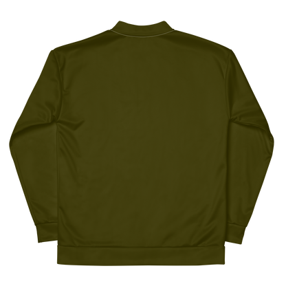 Michigan Upper Peninsula Bomber Jacket (w/ Large Orange UP Outline) | Military Green