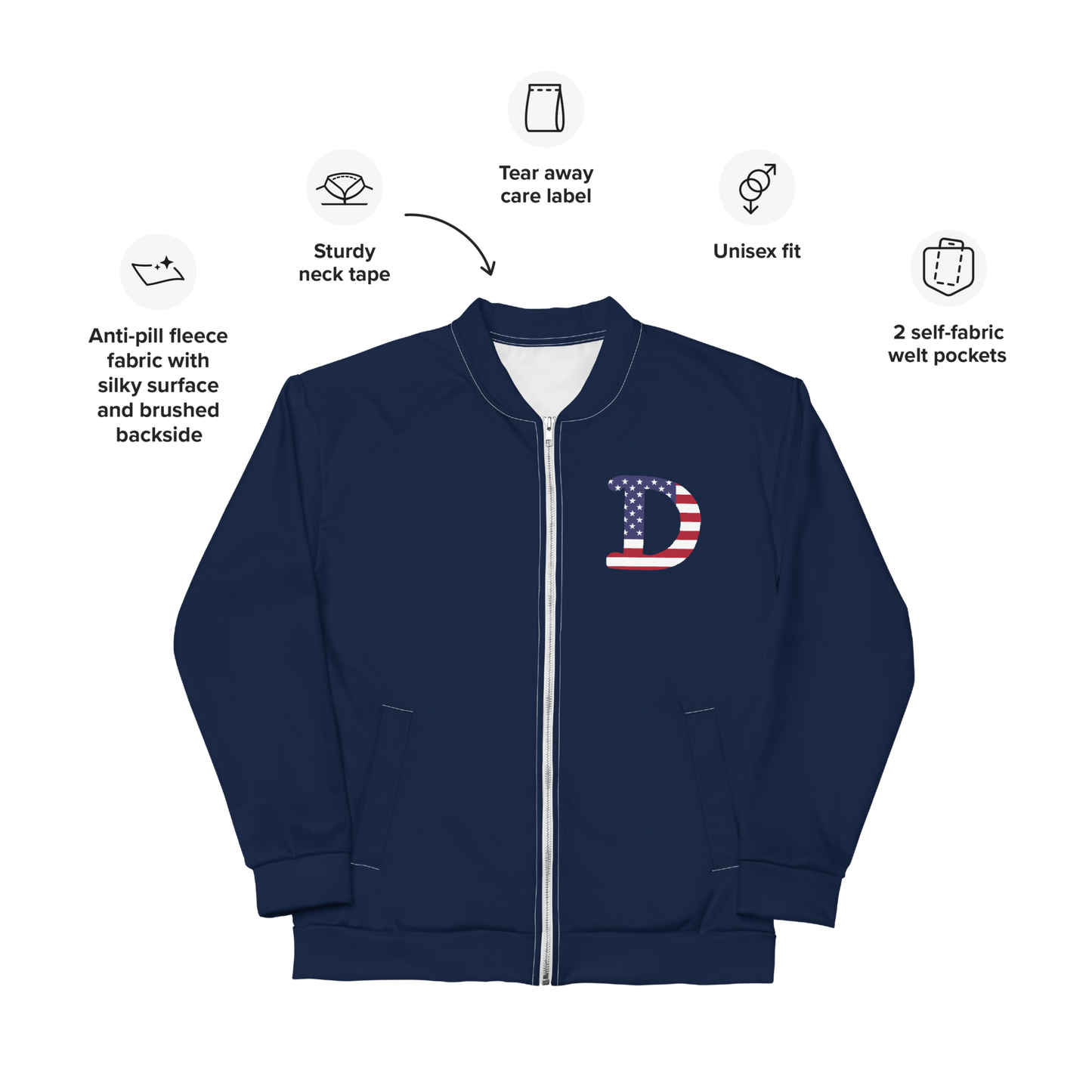 Detroit 'Old French D' Bomber Jacket (Patriot Edition)