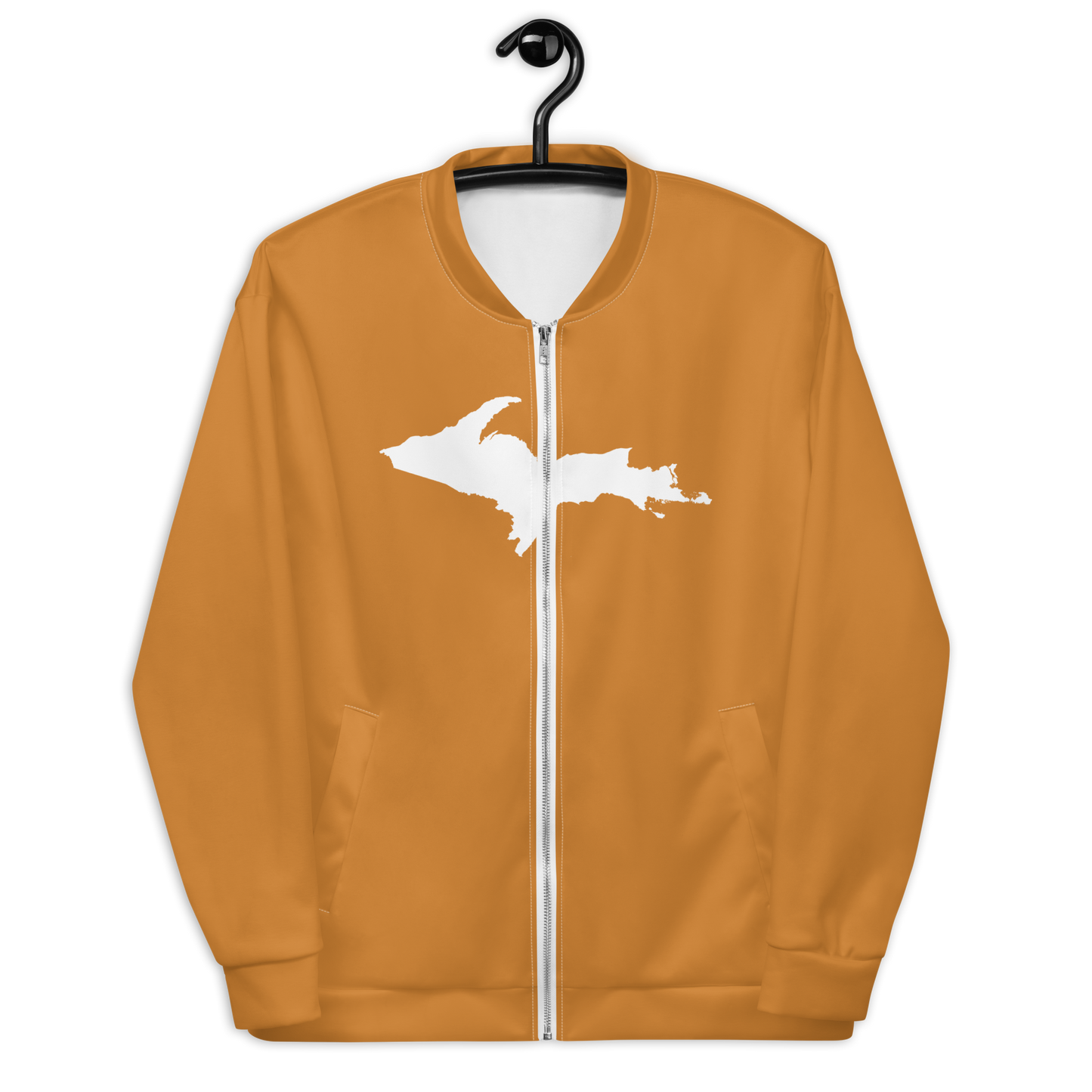 Michigan Upper Peninsula Bomber Jacket (w/ Large UP Outline) | Bronze