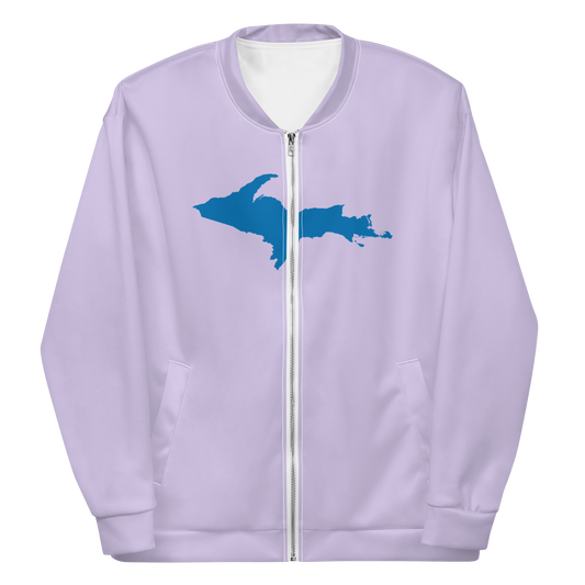 Michigan Upper Peninsula Bomber Jacket (w/ Large Azure UP Outline) | Lavender