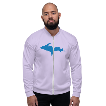 Michigan Upper Peninsula Bomber Jacket (w/ Large Azure UP Outline) | Lavender