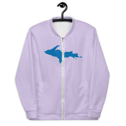 Michigan Upper Peninsula Bomber Jacket (w/ Large Azure UP Outline) | Lavender