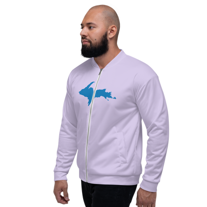 Michigan Upper Peninsula Bomber Jacket (w/ Large Azure UP Outline) | Lavender