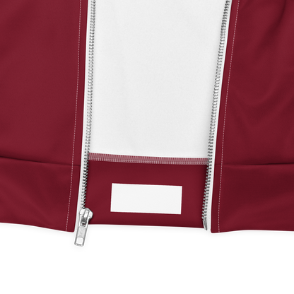 Michigan Upper Peninsula Bomber Jacket (w/ Large UP USA Flag Outline) | Burgundy