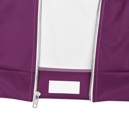 Michigan Upper Peninsula Bomber Jacket (w/ Large Pink UP Outline) | Plum