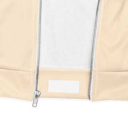 Michigan Upper Peninsula Bomber Jacket (w/ Large Pink UP Outline) | Champagne White