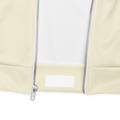 Michigan Upper Peninsula Bomber Jacket (w/ Large Azure UP Outline) | Ivory White