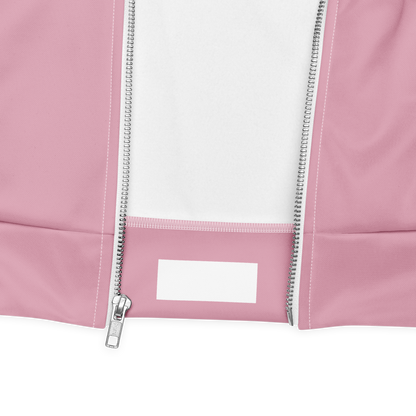 Michigan Upper Peninsula Bomber Jacket (w/ Large Green UP Outline) | Pink