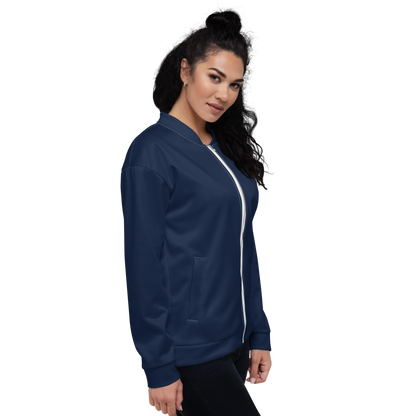 Michigan Upper Peninsula Bomber Jacket (Navy w/ Copper UP Outline)