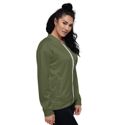 Michigan Upper Peninsula Bomber Jacket (w/ Copper UP Outline) | Army Green