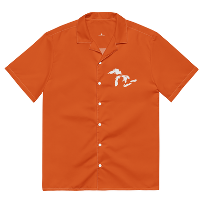 Great Lakes Button Shirt | Maple Leaf Orange