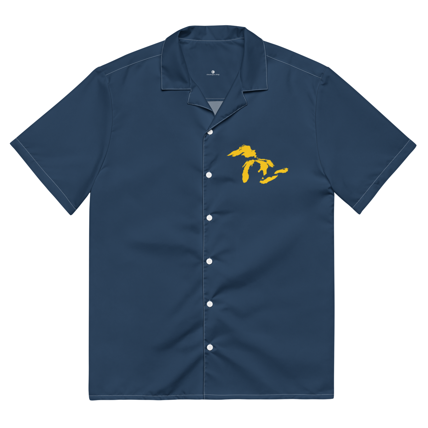 Great Lakes Button Shirt | Navy/Maize