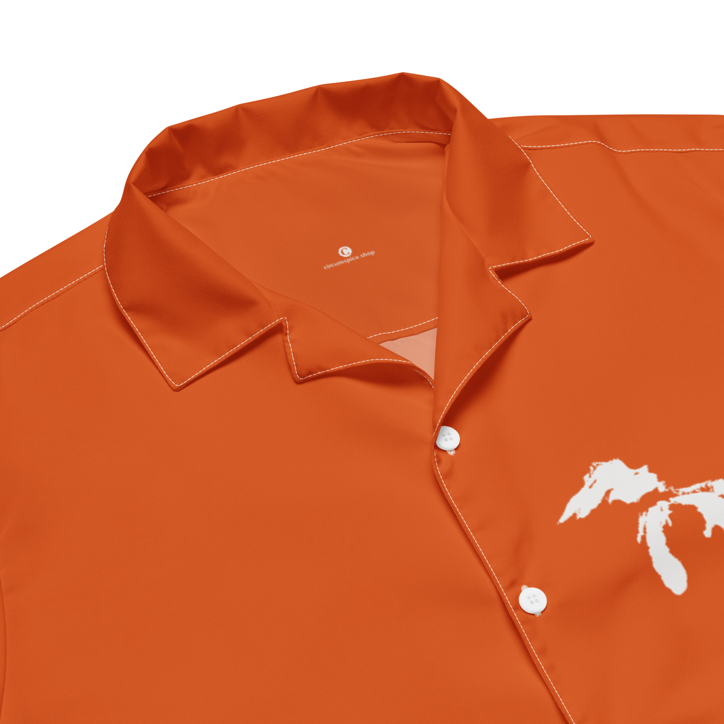 Great Lakes Button Shirt | Maple Leaf Orange