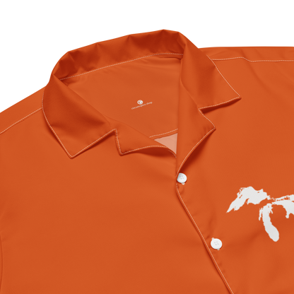 Great Lakes Button Shirt | Maple Leaf Orange