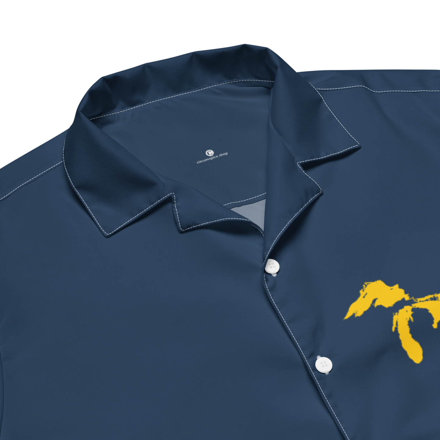 Great Lakes Button Shirt | Navy/Maize