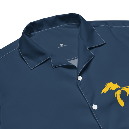 Great Lakes Button Shirt | Navy/Maize