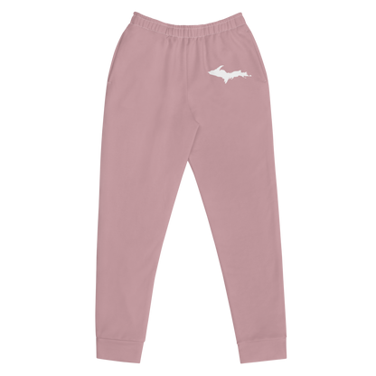 Michigan Upper Peninsula Joggers (w/ UP Outline) | Women's - Cherry Blossom Pink