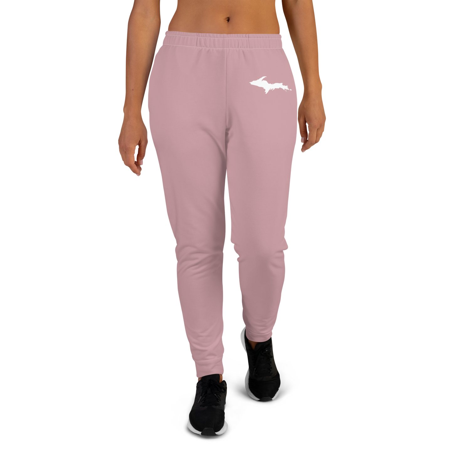 Michigan Upper Peninsula Joggers (w/ UP Outline) | Women's - Cherry Blossom Pink