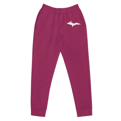 Michigan Upper Peninsula Joggers (w/ UP Outline) | Women's - Ruby Red