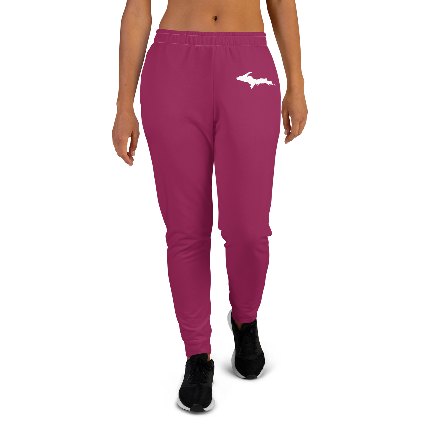 Michigan Upper Peninsula Joggers (w/ UP Outline) | Women's - Ruby Red