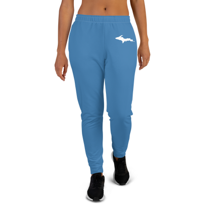 Michigan Upper Peninsula Joggers (w/ UP Outline) | Women's - Lake Superior Blue