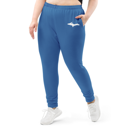 Michigan Upper Peninsula Joggers (w/ UP Outline) | Women's - Lake Superior Blue