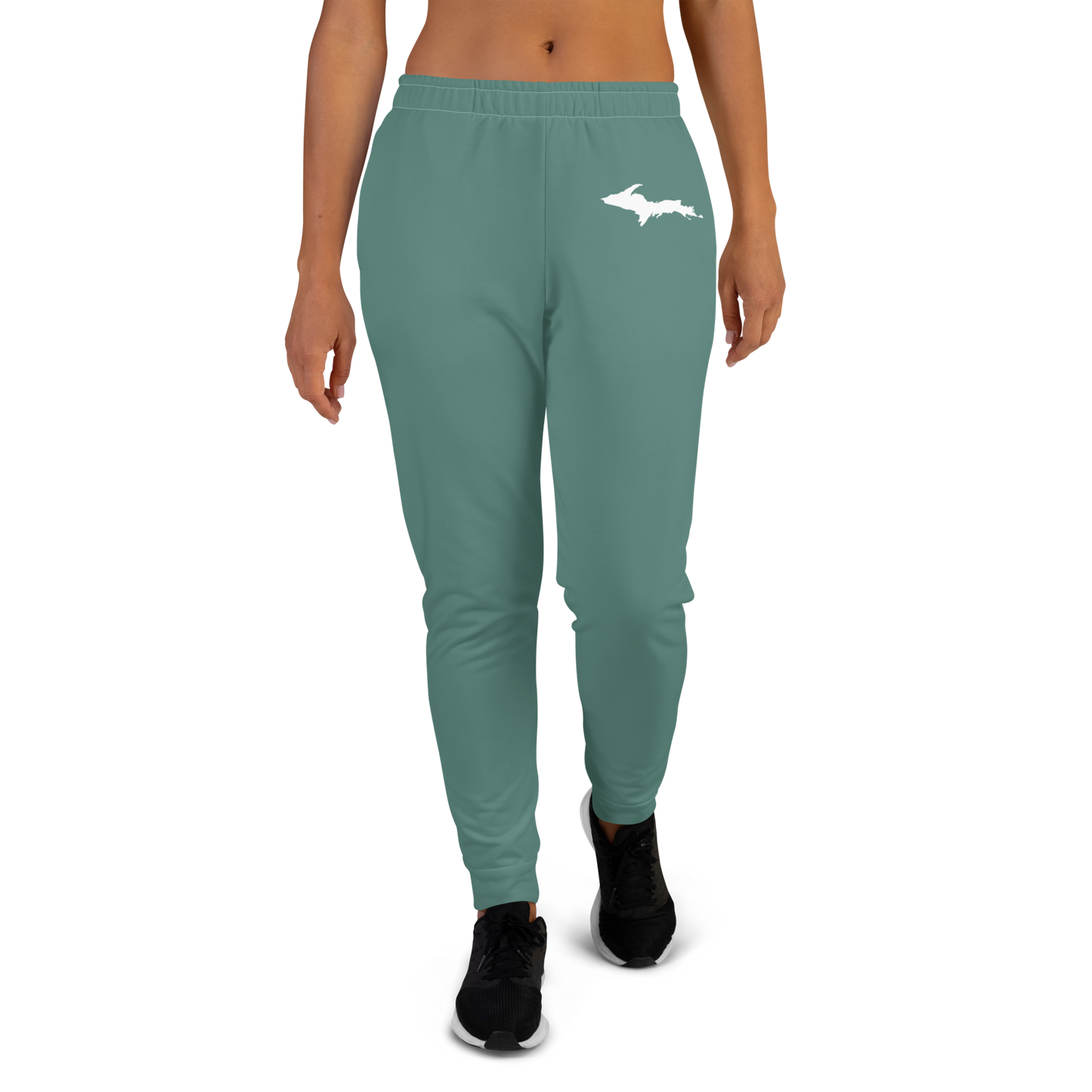 Michigan Upper Peninsula Joggers (w/ UP Outline) | Women's - Copper Green