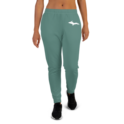 Michigan Upper Peninsula Joggers (w/ UP Outline) | Women's - Copper Green