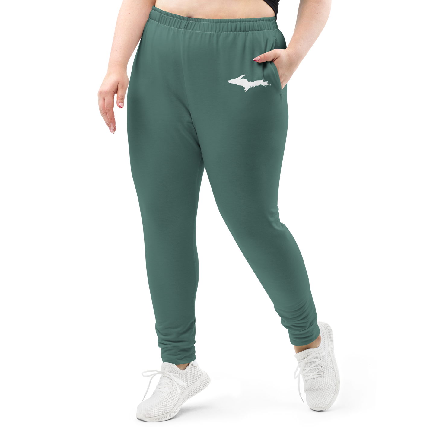 Michigan Upper Peninsula Joggers (w/ UP Outline) | Women's - Copper Green