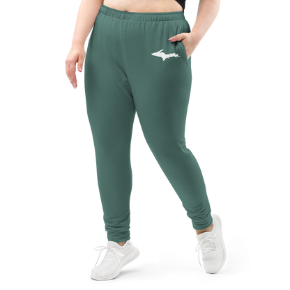 Michigan Upper Peninsula Joggers (w/ UP Outline) | Women's - Copper Green