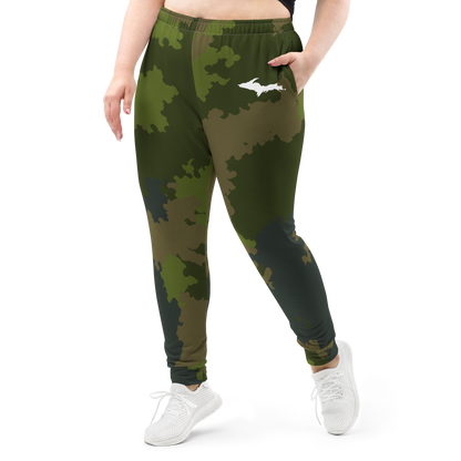 Michigan Upper Peninsula Joggers (w/ UP Outline) | Women's - Woodland Camo