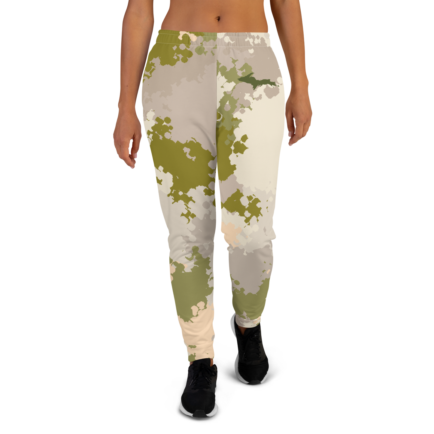 Michigan Upper Peninsula Joggers (w/ UP Outline) | Women's - Rosy Mound Camo