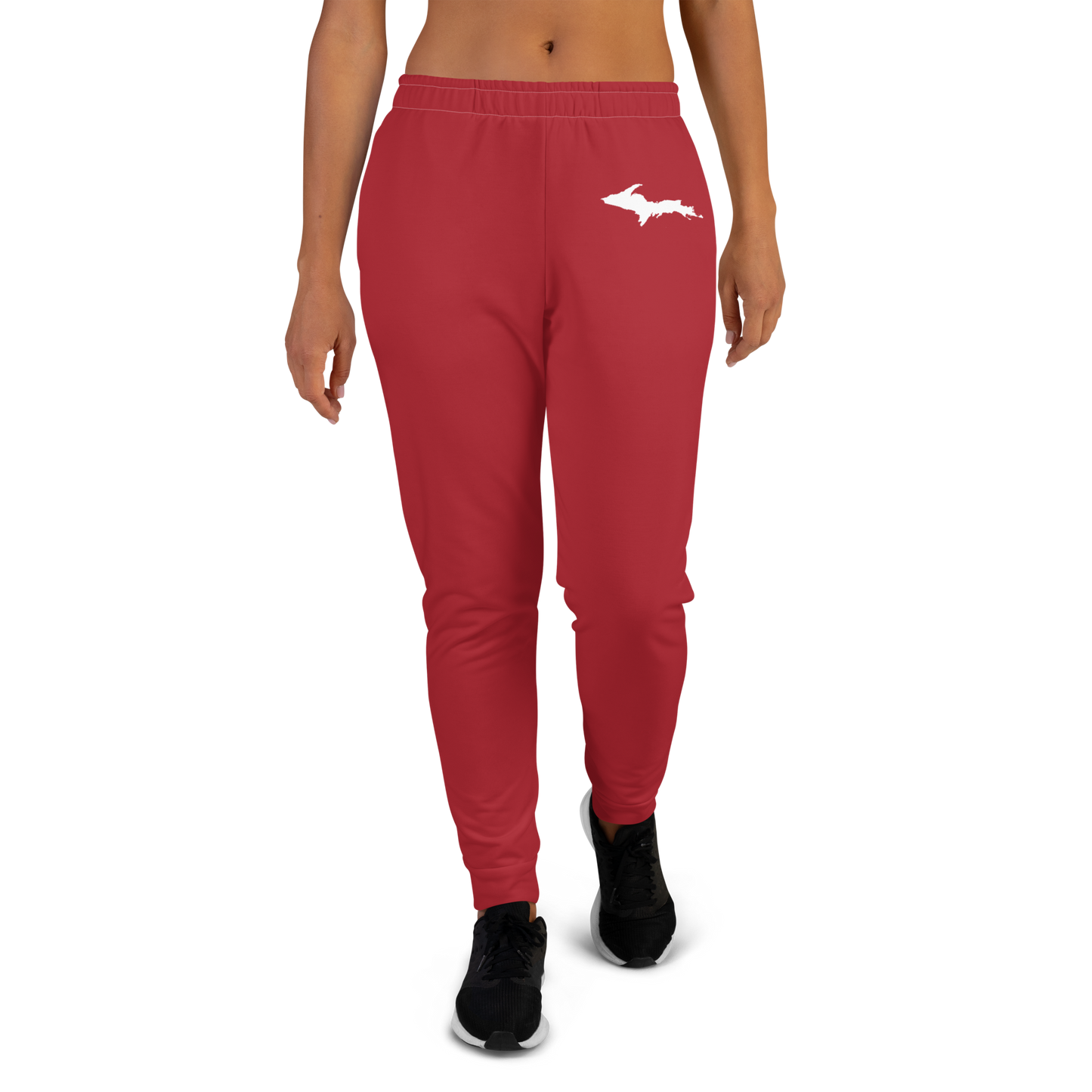 Michigan Upper Peninsula Joggers (w/ UP Outline) | Women's - Thimbleberry Red