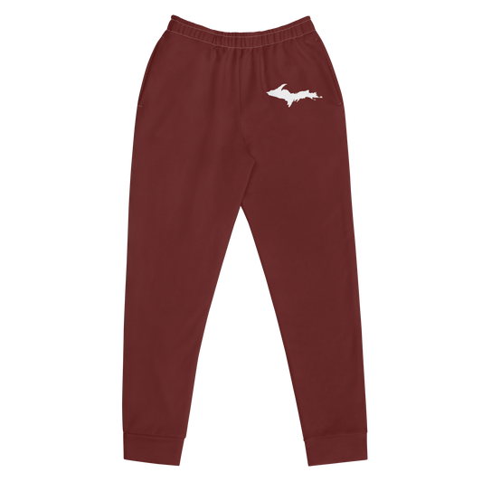Michigan Upper Peninsula Joggers (w/ UP Outline) | Women's - Cherrywood Color