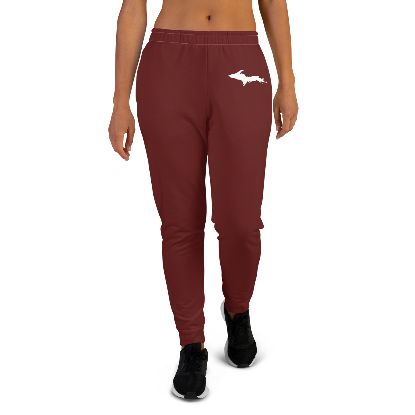 Michigan Upper Peninsula Joggers (w/ UP Outline) | Women's - Cherrywood Color