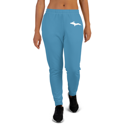 Michigan Upper Peninsula Joggers (w/ UP Outline) | Women's - Lake Michigan Blue