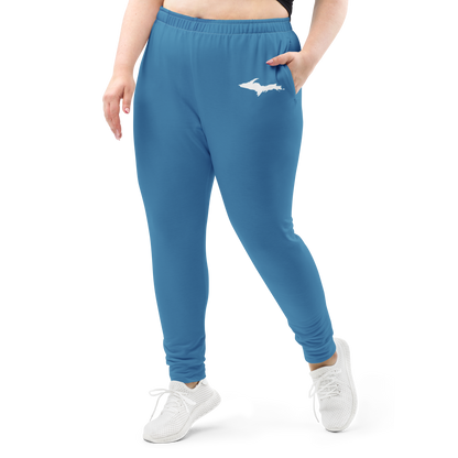 Michigan Upper Peninsula Joggers (w/ UP Outline) | Women's - Lake Michigan Blue