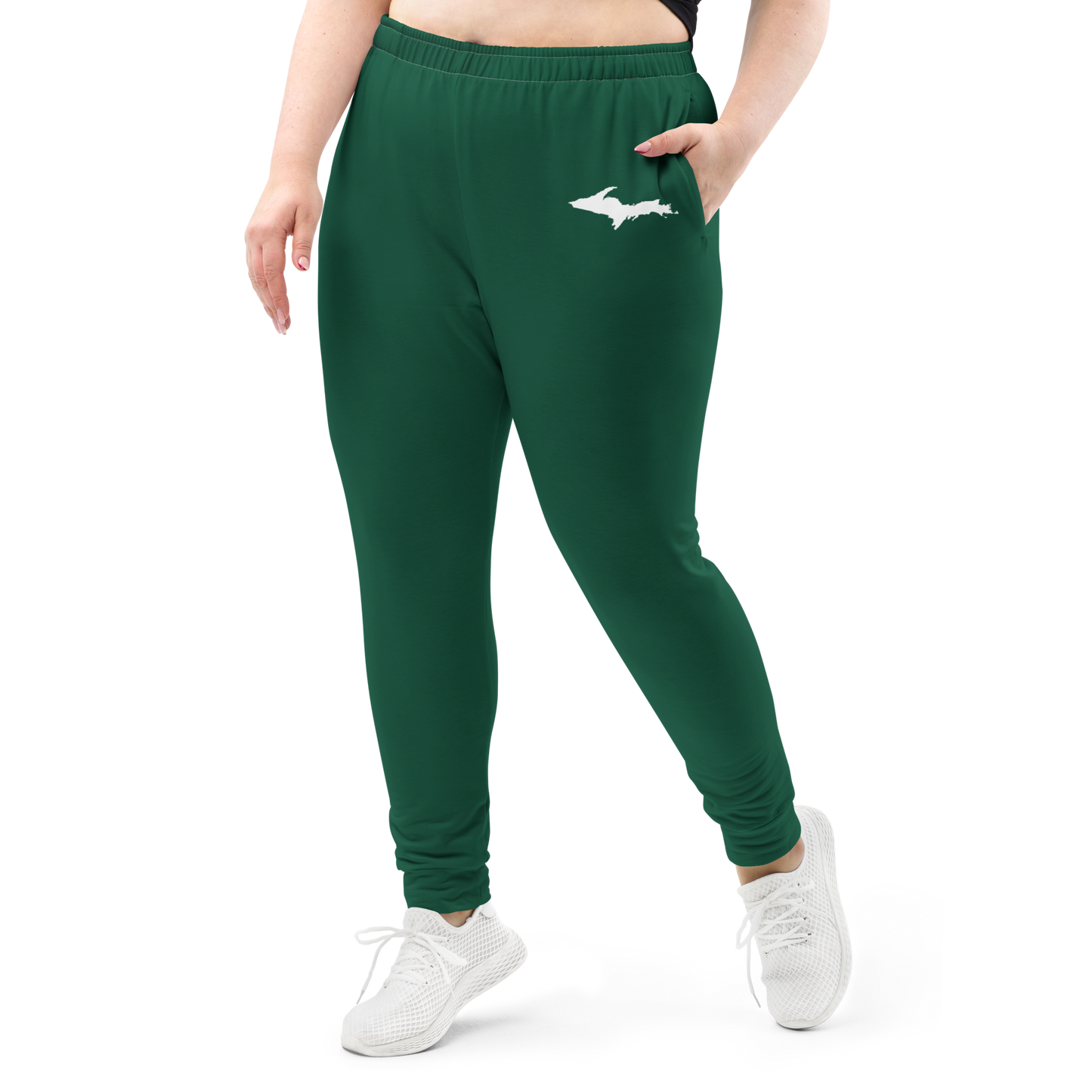 Michigan Upper Peninsula Joggers (w/ UP Outline) | Women's - Superior Green