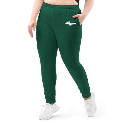 Michigan Upper Peninsula Joggers (w/ UP Outline) | Women's - Superior Green