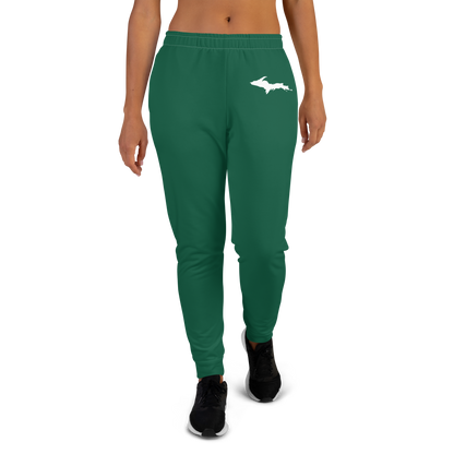 Michigan Upper Peninsula Joggers (w/ UP Outline) | Women's - Superior Green