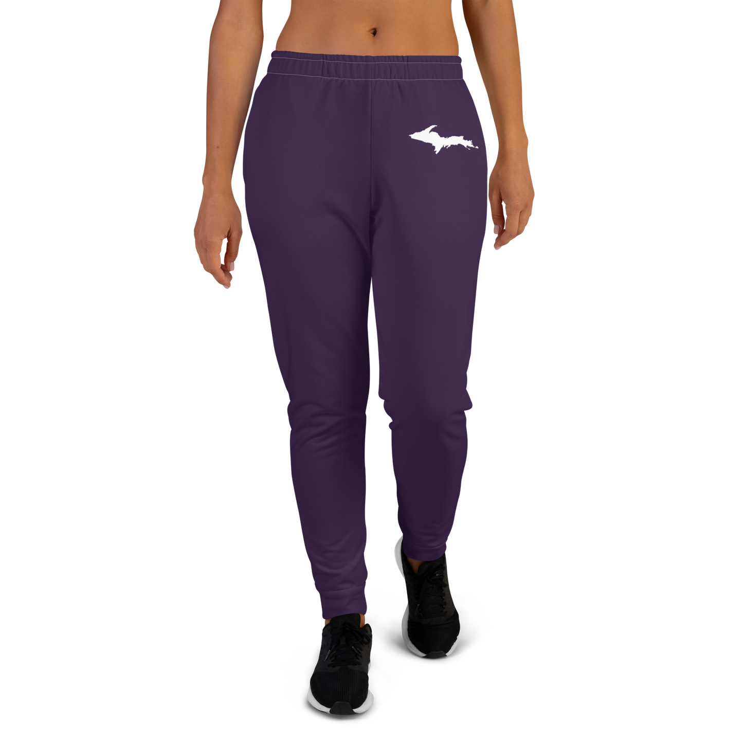 Michigan Upper Peninsula Joggers (w/ UP Outline) | Women's - Blackcurrant Color