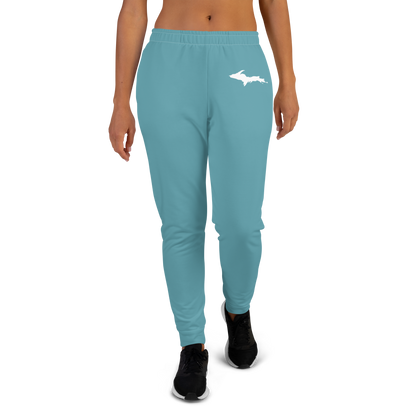 Michigan Upper Peninsula Joggers (w/ UP Outline) | Women's - Lake Huron Blue