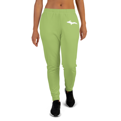 Michigan Upper Peninsula Joggers (w/ UP Outline) | Women's - Gooseberry Green