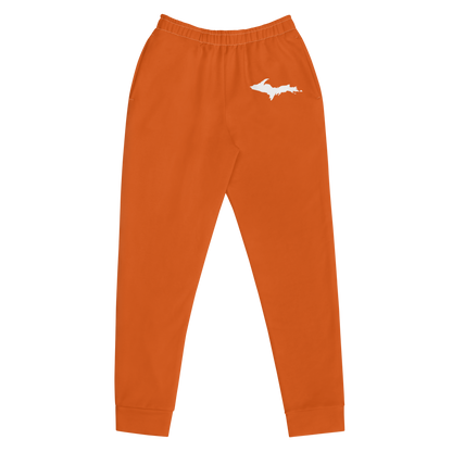 Michigan Upper Peninsula Joggers (w/ UP Outline) | Women's - Maple Leaf Orange