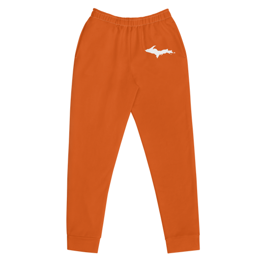 Michigan Upper Peninsula Joggers (w/ UP Outline) | Women's - Maple Leaf Orange